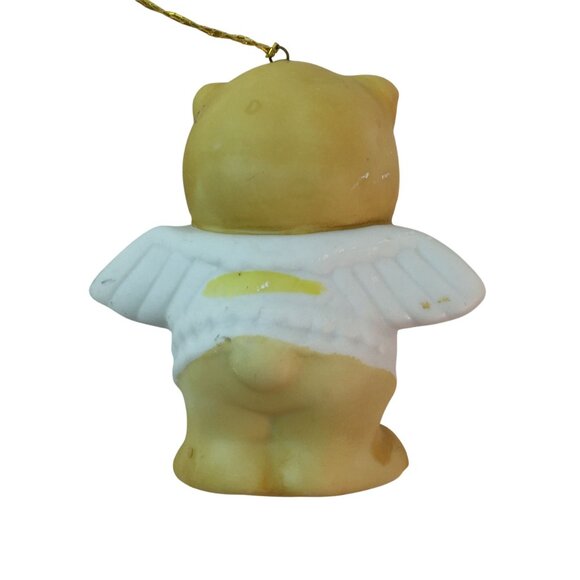 Vintage Porcelain Teddy Bear Angel 3" Christmas Ornament Set of 3 Taiwan ROC - Picture 6 of 12